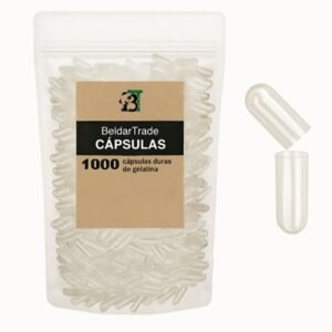 Cápsulas de Gelatina Vacías Transparentes #0